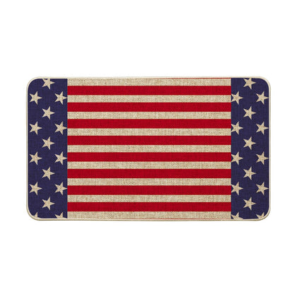 Artoid Mode stars stripes doormat for front porch with inviting patriotic pattern