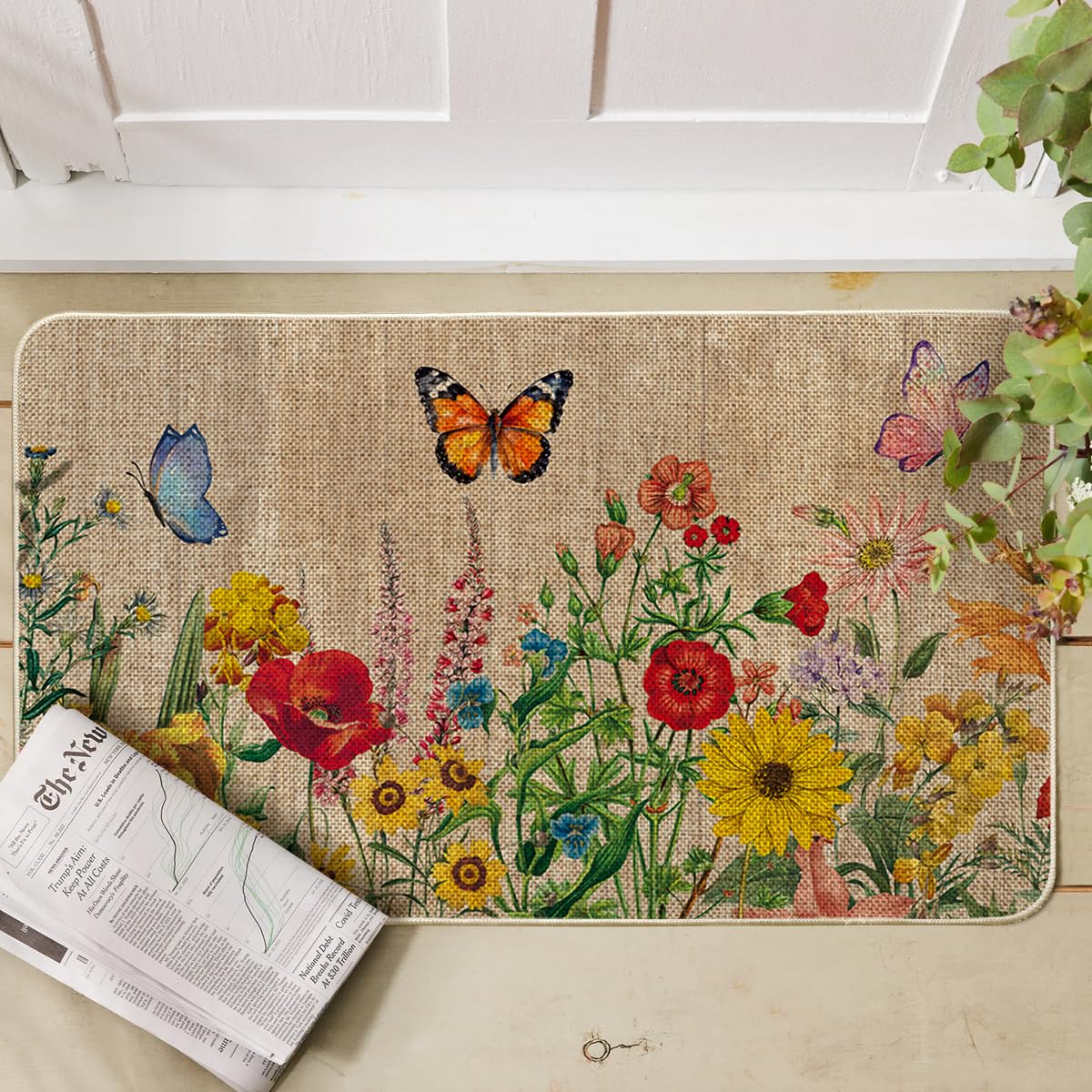 Artoid Mode closeup of the wood flowers butterfly pattern showing durable, low-profile design.