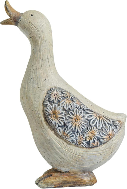 Artpaul vintage duck statue in garden with rustic finish for outdoor spaces