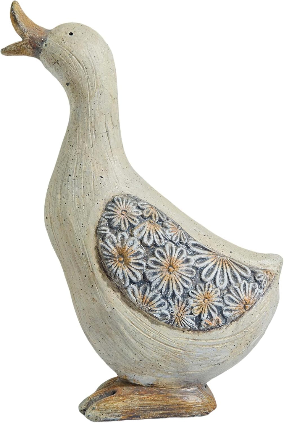 Artpaul vintage duck statue in garden with rustic finish for outdoor spaces