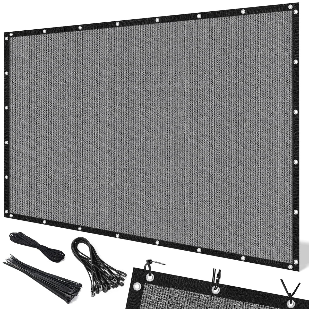 Artpuch 90percent sun shade cloth over a patio providing cool, comfortable shade.