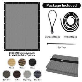 Artpuch easy-install shade cloth with ties, ropes, or hooks simplifies mounting.