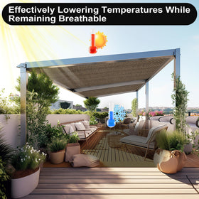 Artpuch easy-install shade cover with grommets simplifies setup on fences or frames.