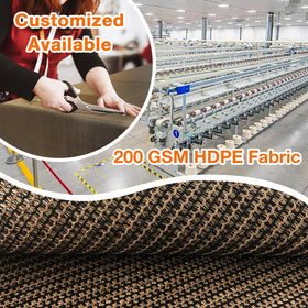 Artpuch 90UV block shade cloth helps keep patios cooler and more comfortable.