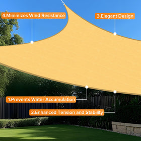Artpuch shade sail fabric breathes to improve airflow on hot days.