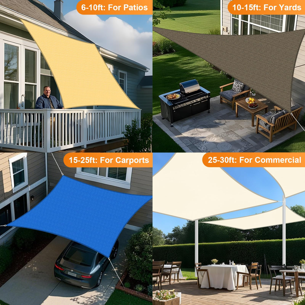 Artpuch custom-size shade sail adapts to your space.