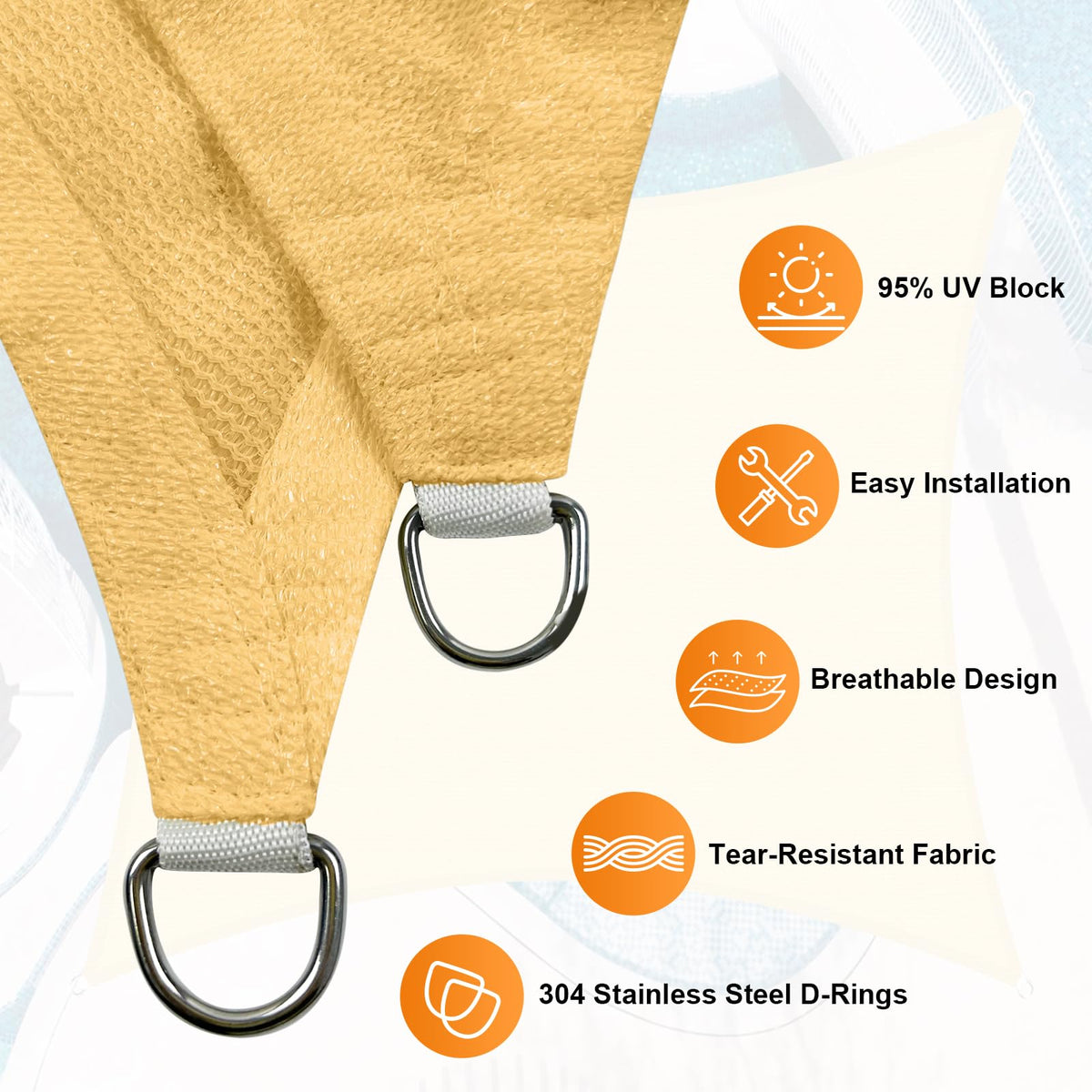 Artpuch 185GSM HDPE fabric blocks UV rays while remaining breathable.