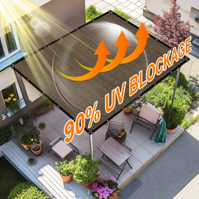 Artpuch UV-blocking shade fabric keeps spaces cooler and furniture protected