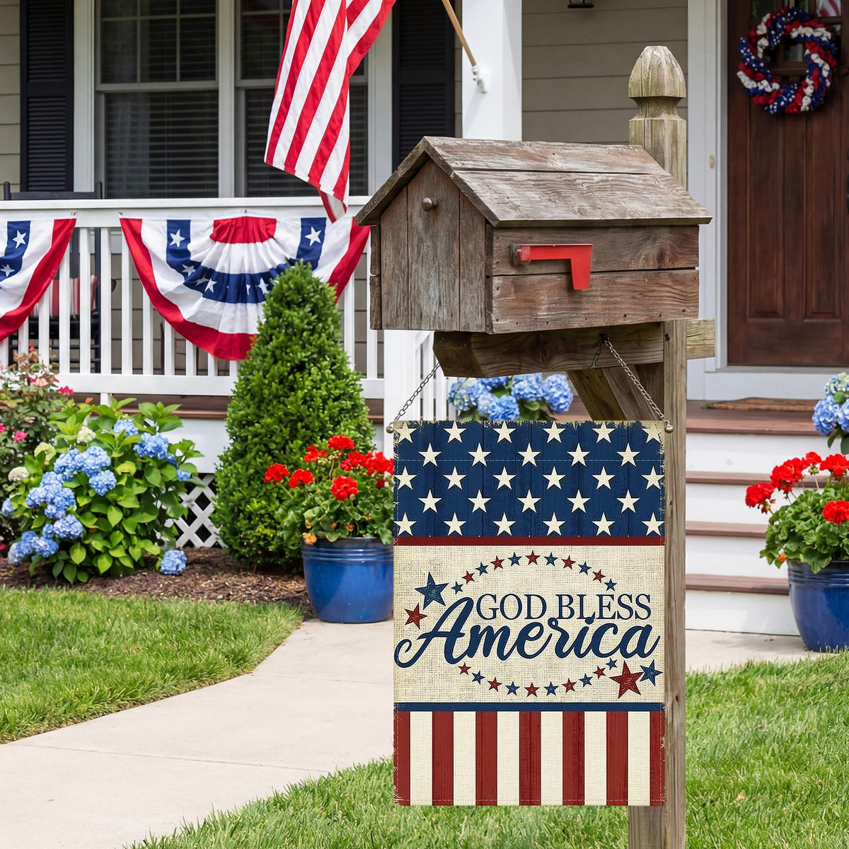 Artscope double-sided patriotic garden flag for versatile viewing.