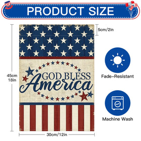 Artscope Independence Day garden flag, 12x18 inches, outdoor decoration.