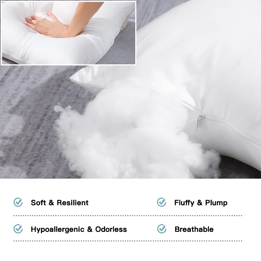 Artscope pillow insert close-up of breathable microfiber filling for comfort