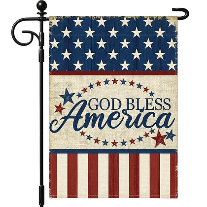 Artscope patriotic garden flag, 12x18 inch, double-sided for outdoor viewing.