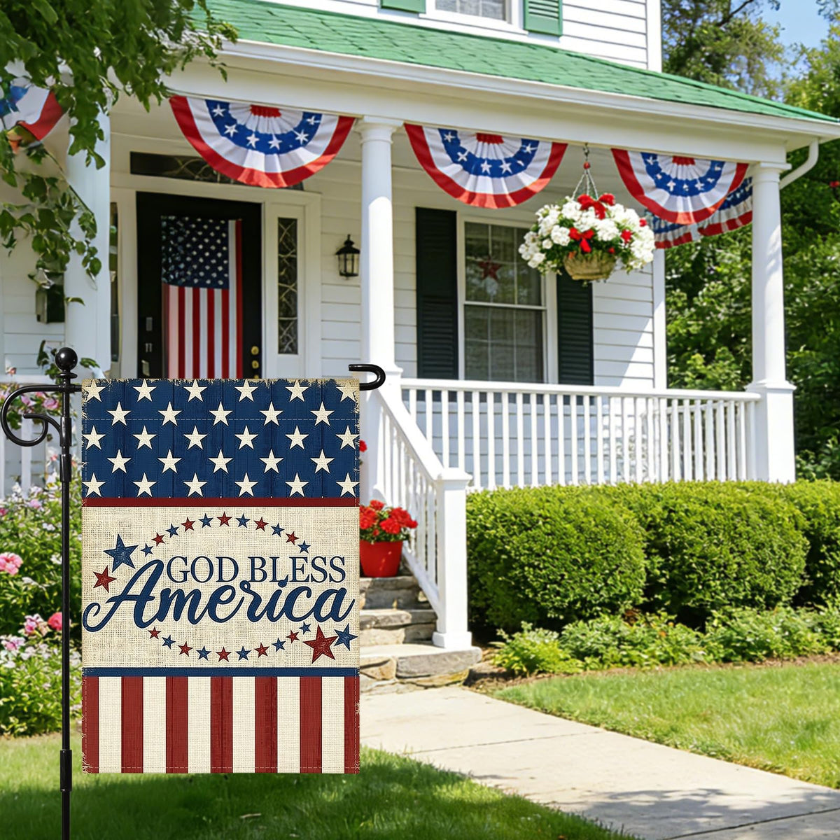 Artscope weather-resistant flag resists fading in sunlight.