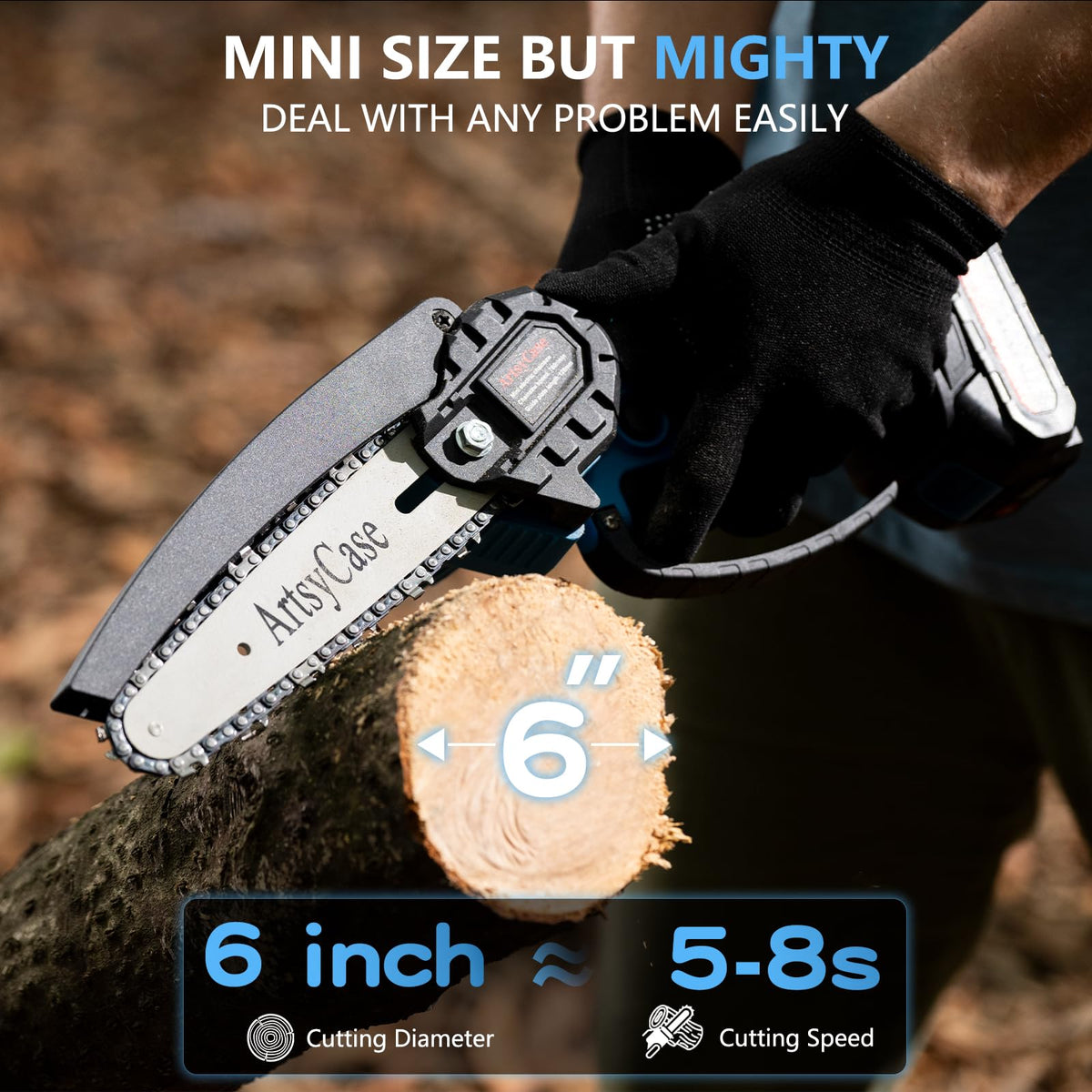 ArtsyCase anti-slip handle for secure grips while trimming branches.