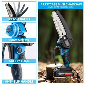 ArtsyCase protective glasses keep eyes safe during cutting and wood chips.