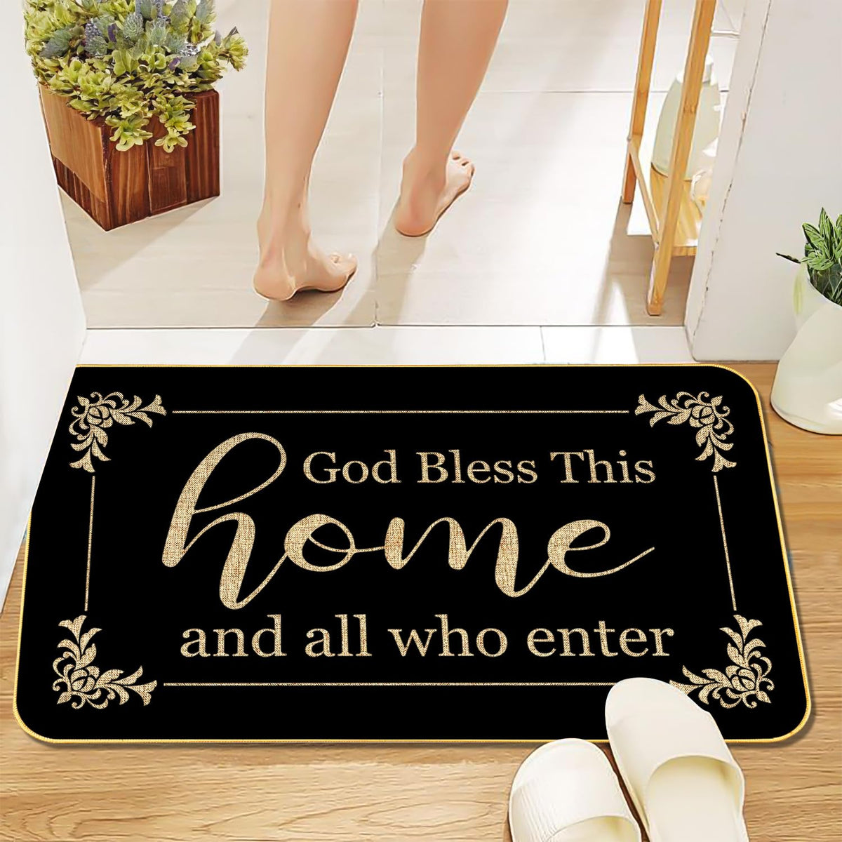 ARTUFAN easy clean entryway mat for quick dirt removal