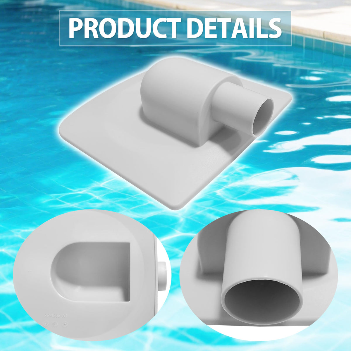 ARU vacuum plate adapter enables deep cleaning of the pool floor with strong suction.