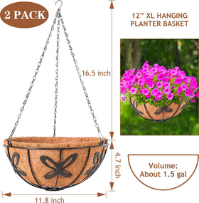 ARVINKEY coco coir liner inside supports drainage and root safety