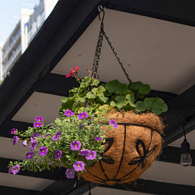 ARVINKEY 12-inch basket in an indoor/outdoor setup for versatile placement