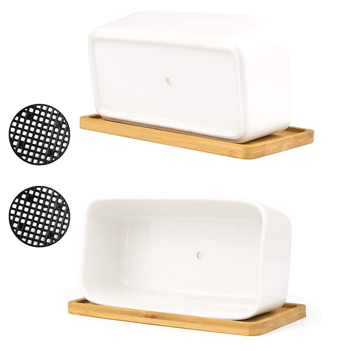 ARVINKEY planter with drainage holes and saucer for watering control