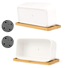 ARVINKEY planter with drainage holes and saucer for watering control