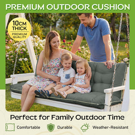 AS AWESLING crushed-sponge swing cushion gray enhances daily patio lounging.