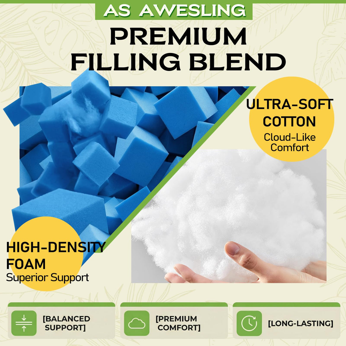 AS AWESLING oxford fabric cushion resists snags for multi-season use.
