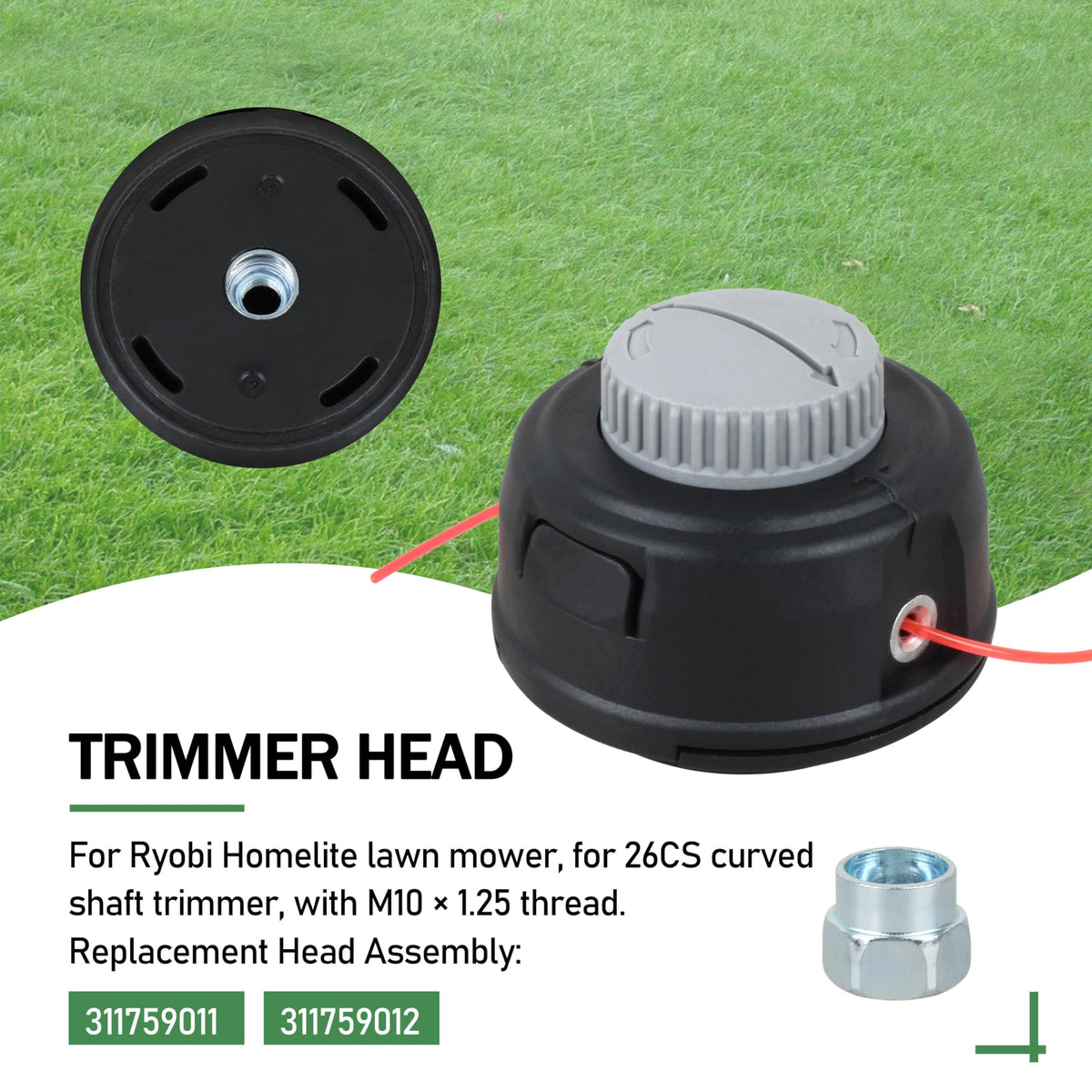 Ascavs weed eater head features durable construction for long-lasting yard work.