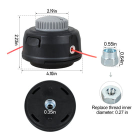 Ascavs weed eater head promotes simple installation for quick maintenance.