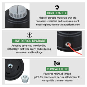 Ascavs weed eater head with efficient design for balanced, effective trimming.
