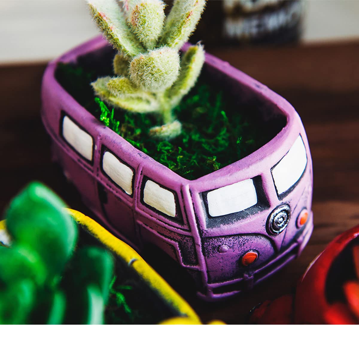 Ascrafter purple bus finish enhances bright, cheerful plant displays