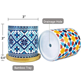 Ascrafter ceramic multicolor succulent pot for vibrant tabletop decor.