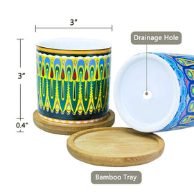 Ascrafter Mandala pot with bamboo coaster protects surfaces.