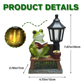 ASDFG Frog Statue placed on porch or lawn for a charming focal point.