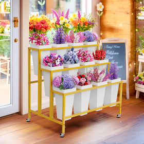 Asee'm 12-bucket system enables abundant arrangements with easy watering.