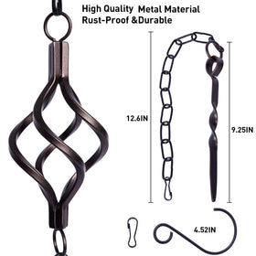 Aseneat Rain Chain anchoring stake provides sturdy stable installation