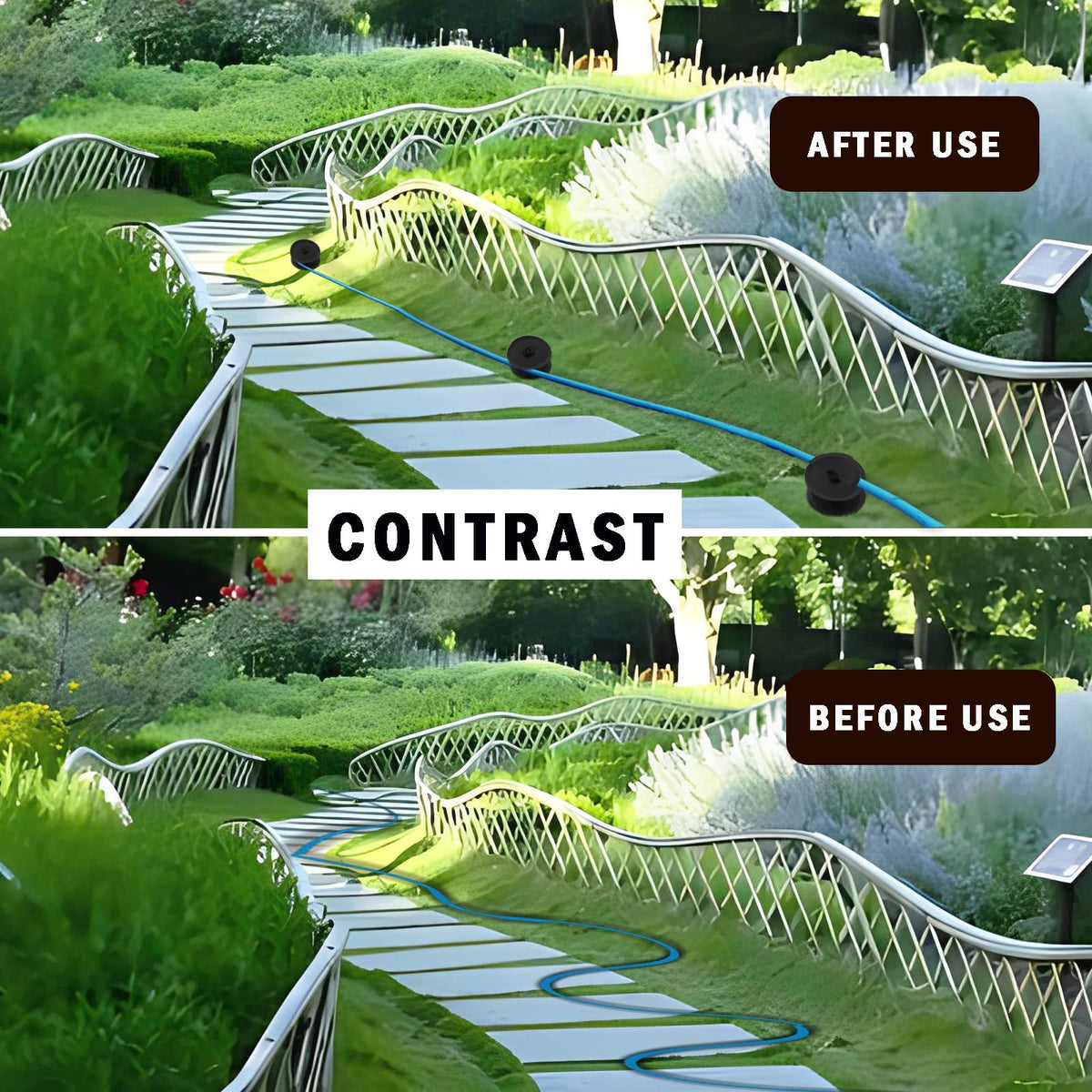 Asenron rustproof-coated spike resists corrosion for long-lasting garden use.