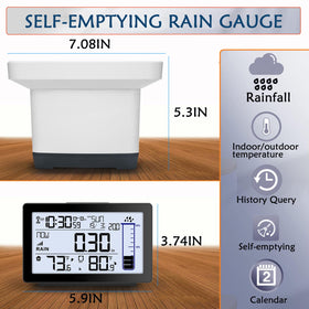 Asenron self-emptying rain gauge outdoor model reduces maintenance while tracking rainfall.