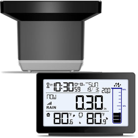 Asenron wireless rain gauge outdoor display shows real-time rainfall for smart watering.
