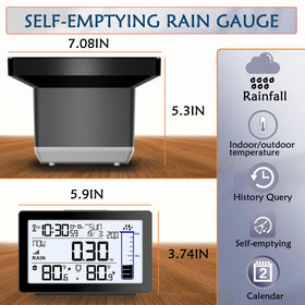 Asenron wireless rain gauge outdoor sensor measures precipitation for precise garden planning.