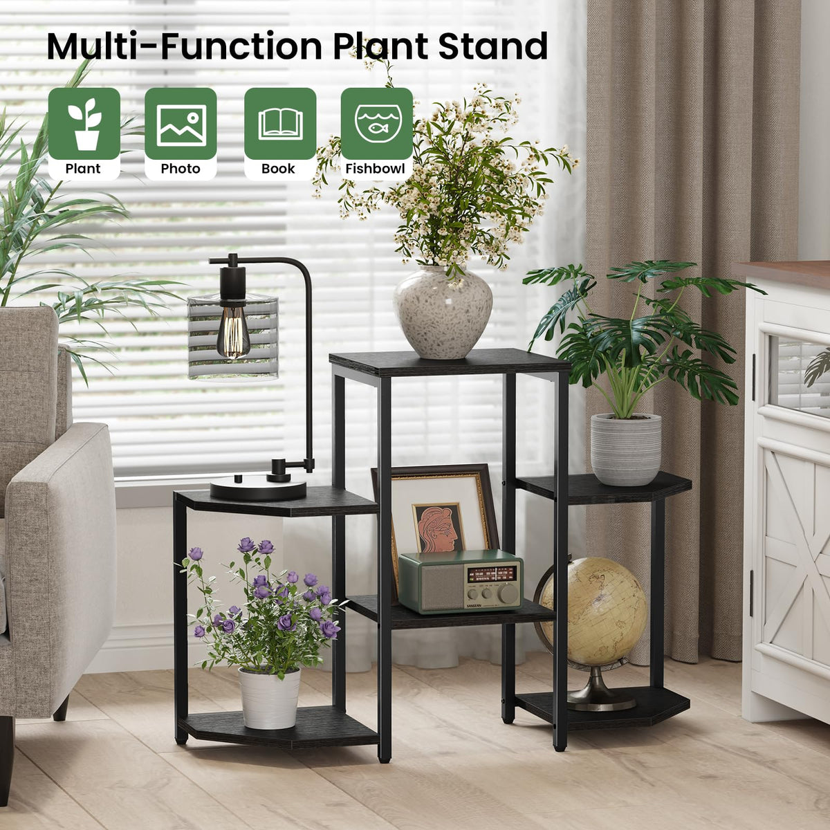 Asgolion 46-5in height plant stand fits narrow corners stylishly