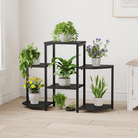Asgolion plant stand rustic brown shelves showcase pots with style.