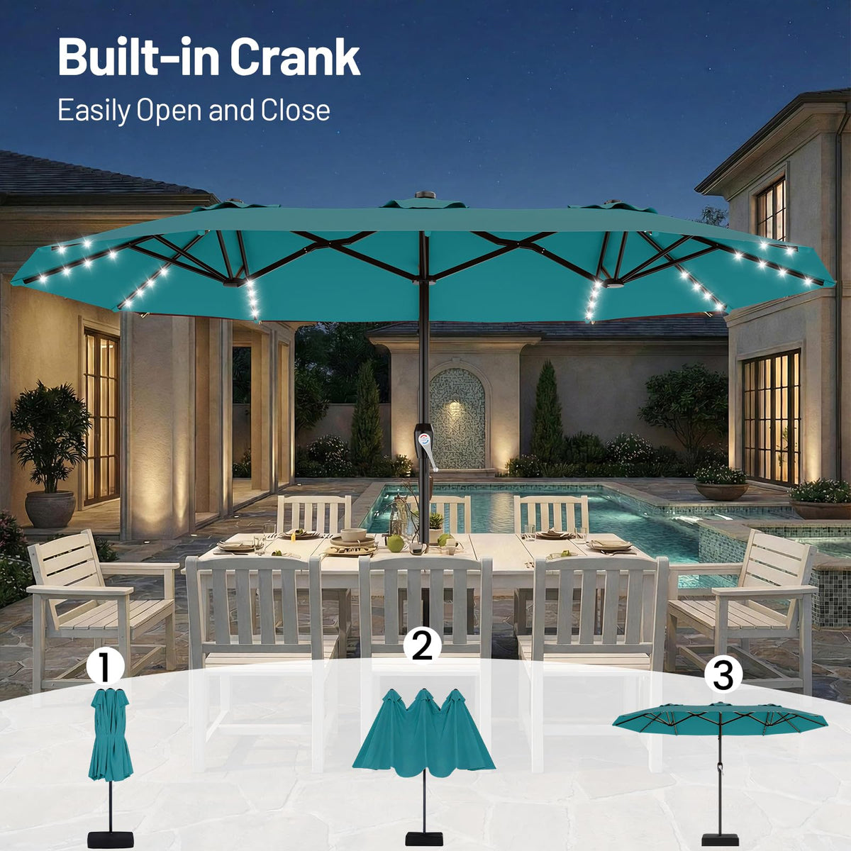 AreShark cross base with fillable weight bag for stability.