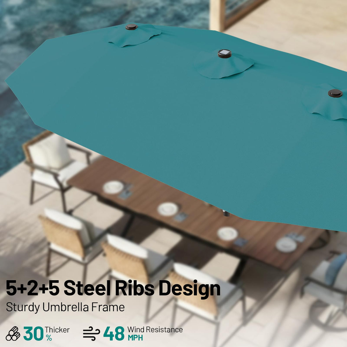 AreShark top vents optimize airflow and reduce wind sway.
