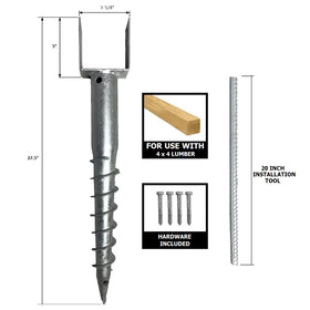 AshmanOnline included tightening rod and lag bolts for a secure fit.