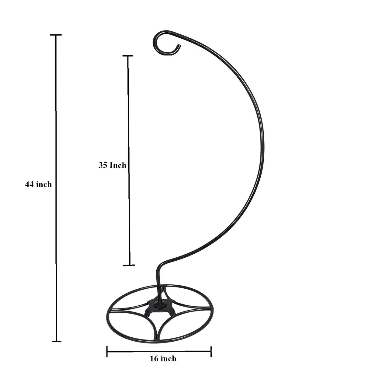 AshmanOnline shepherd hook stand suspends a lantern for warm evening ambiance.