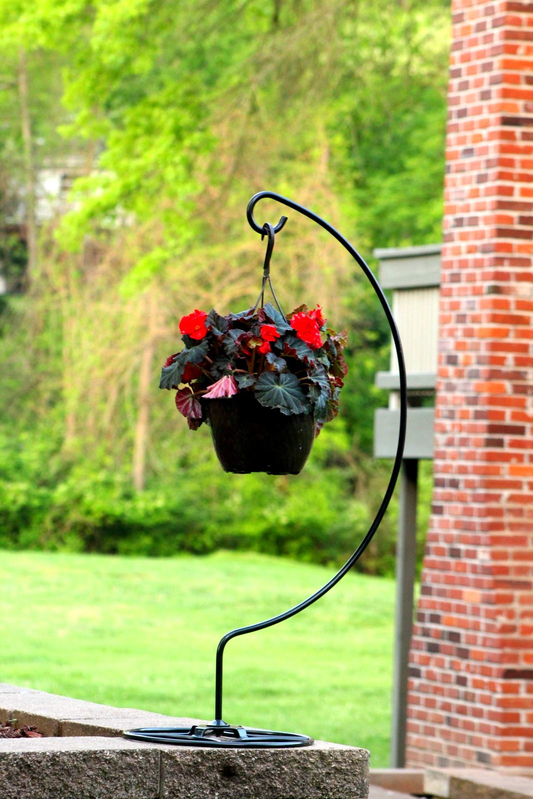 AshmanOnline shepherd hook stand adds versatile patio decor and organization.
