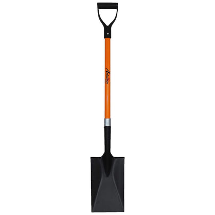 AshmanOnline spade shovel with 41-inch D-handle for comfortable trenching and edging.