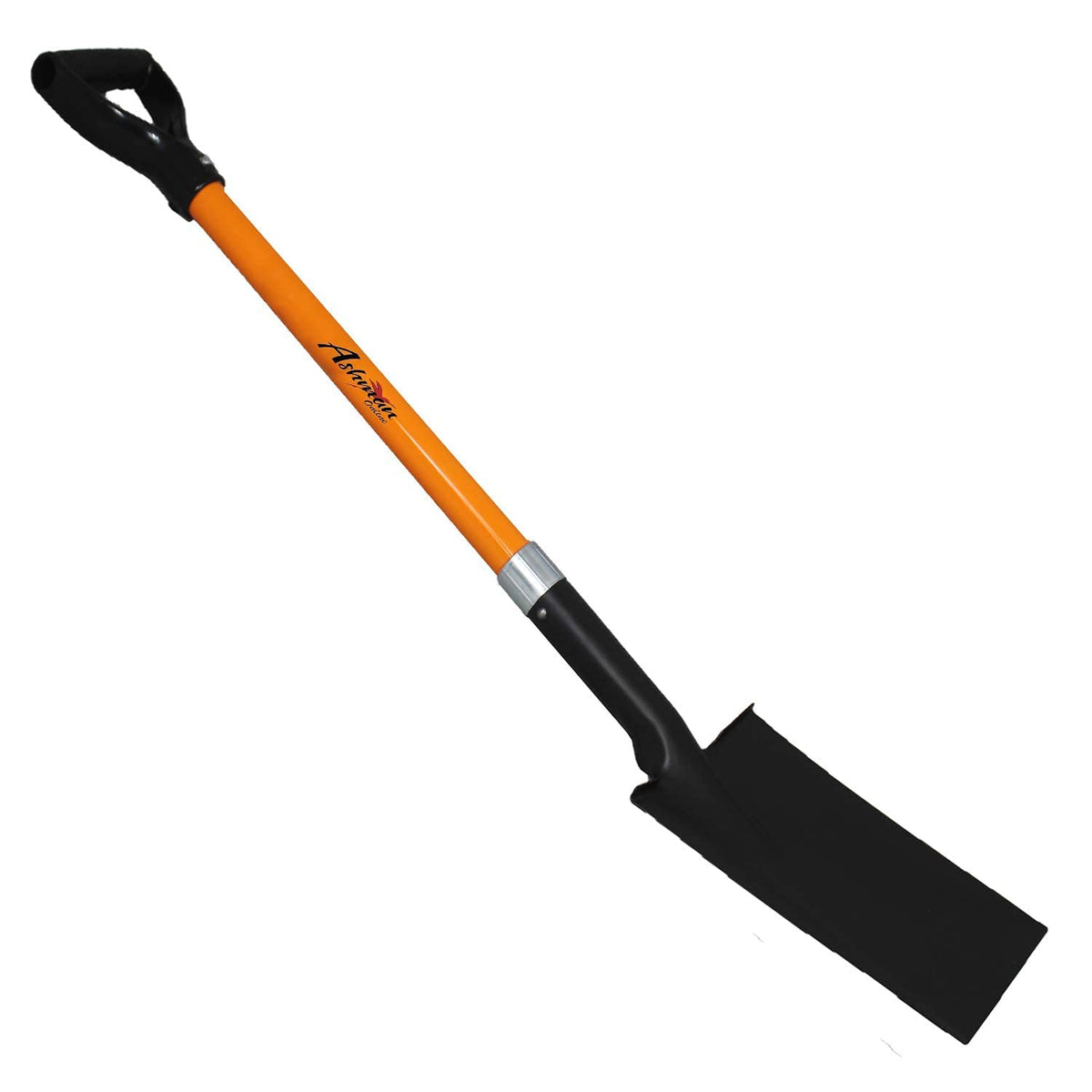 AshmanOnline shovel features an orange blade for precise digging and reliable performance.