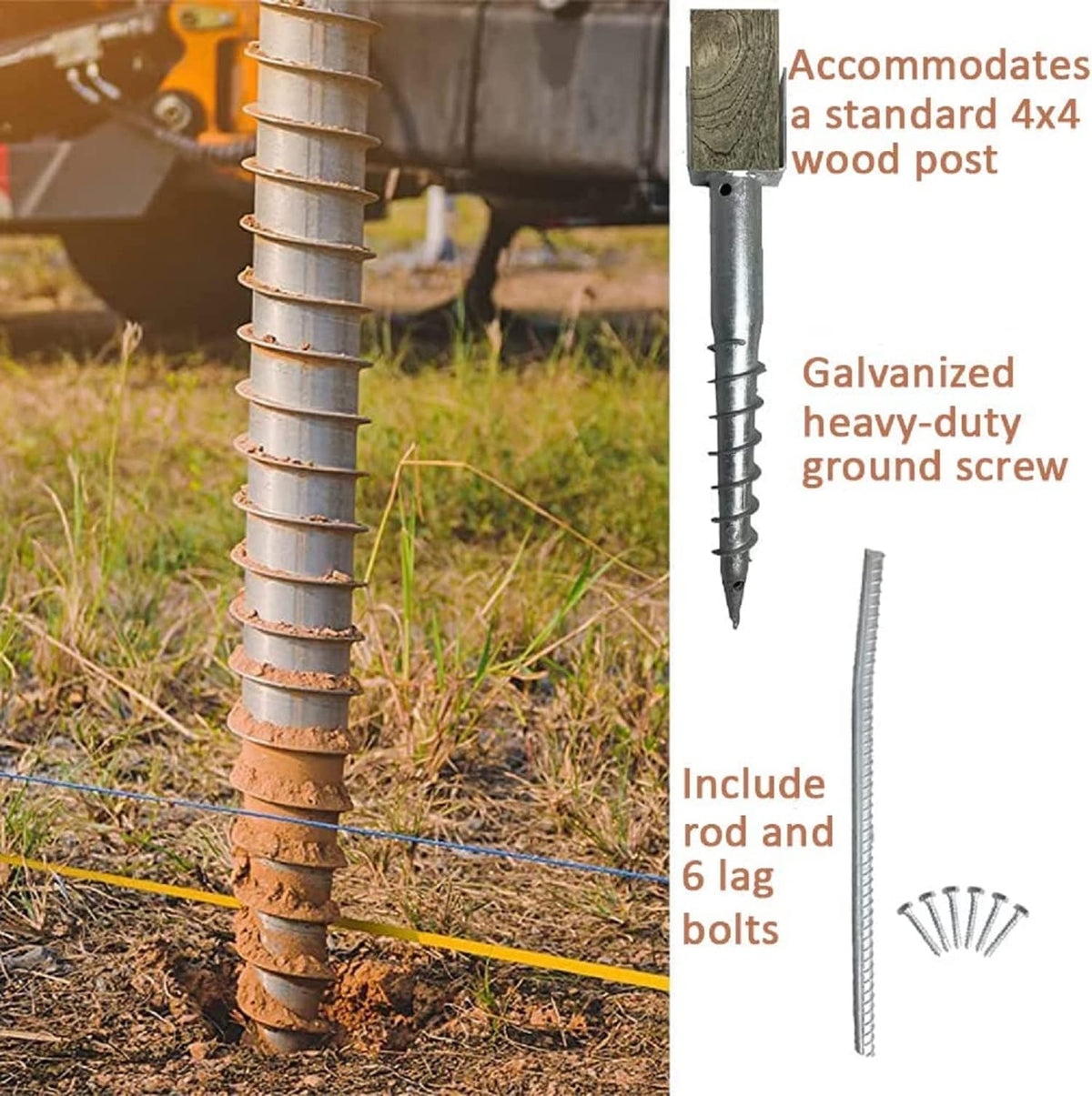 AshmanOnline U-model post stake for standard 4x4 posts.